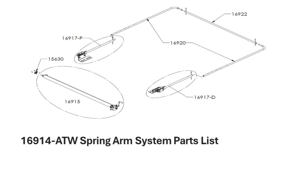 16914-ATW Spring Arm System Parts List